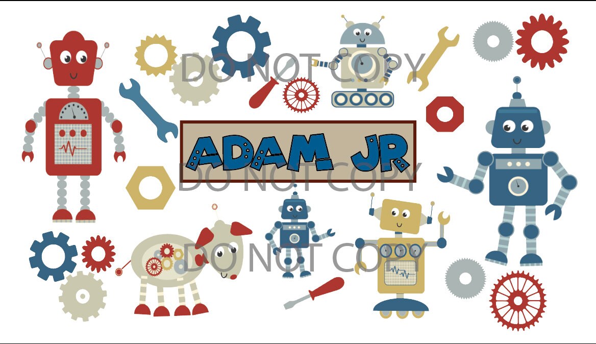 Kids 12oz personalized Robot tumbler