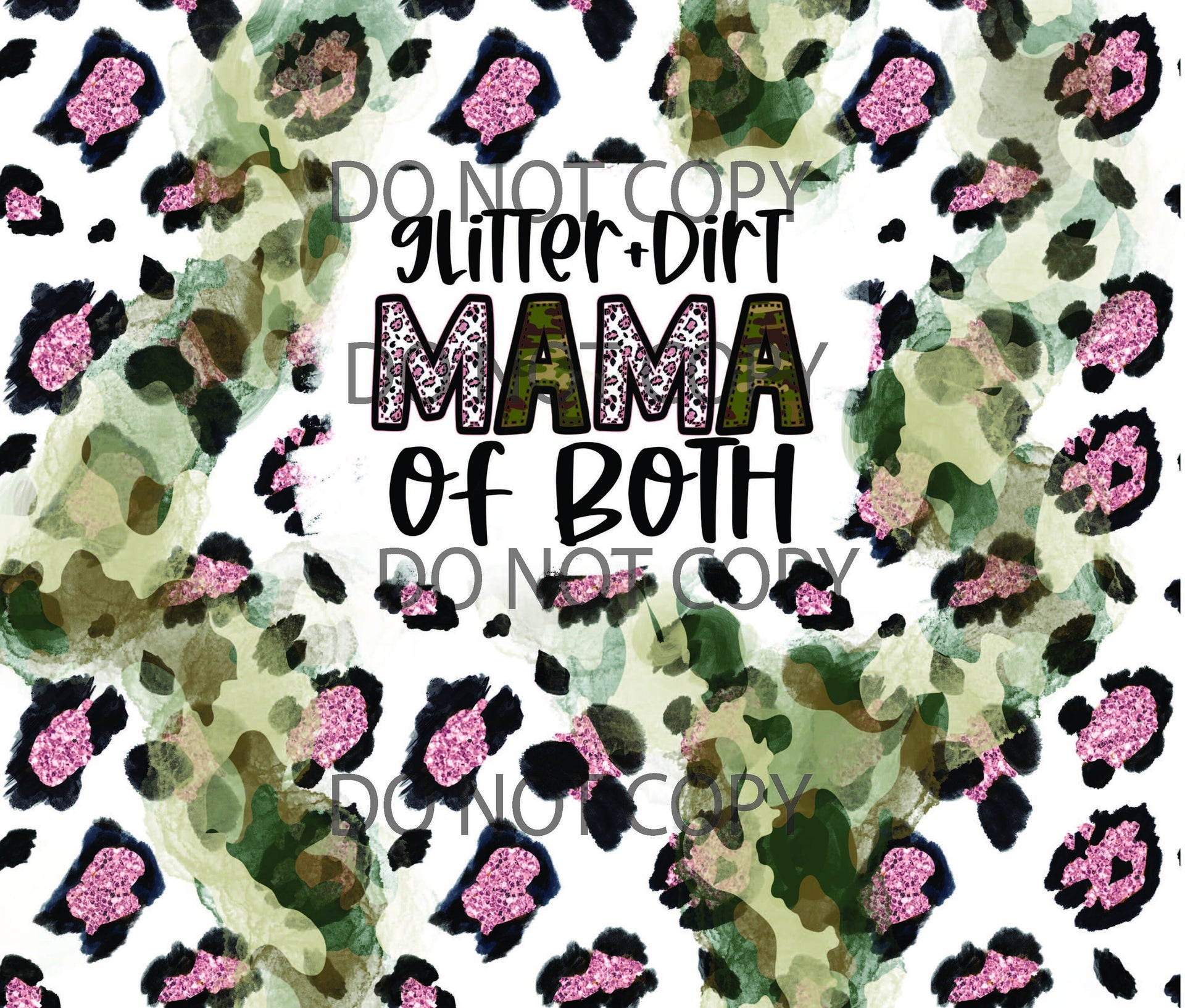 Glitter and Dirt Mama of Both - 20oz Stainless Steel Tumbler