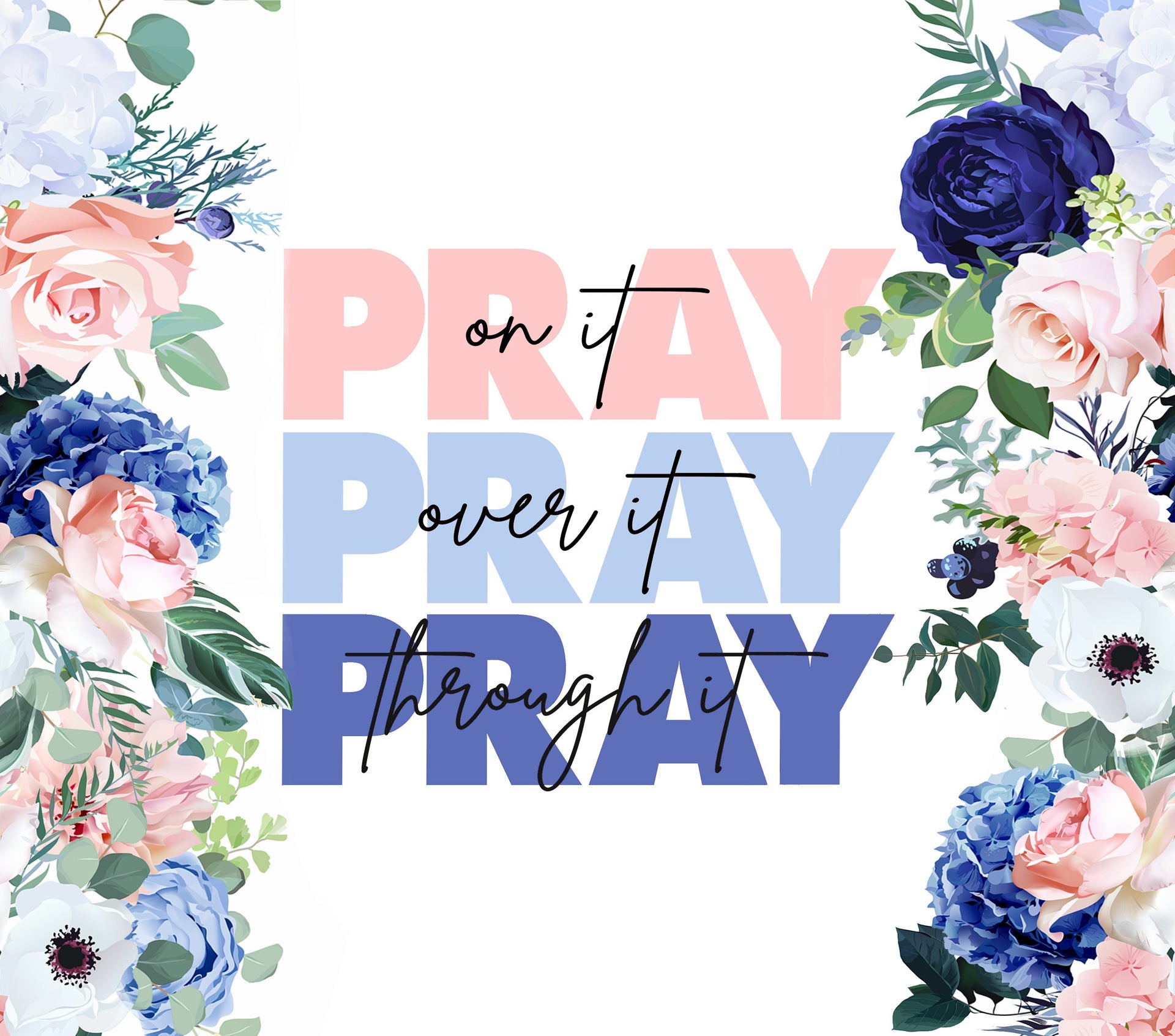 Pray on it...16oz clear or 25oz frosted glass design
