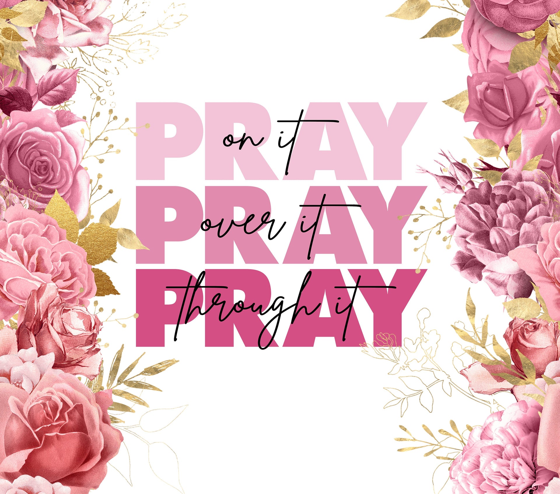Pray on it...16oz clear or 25oz frosted glass design