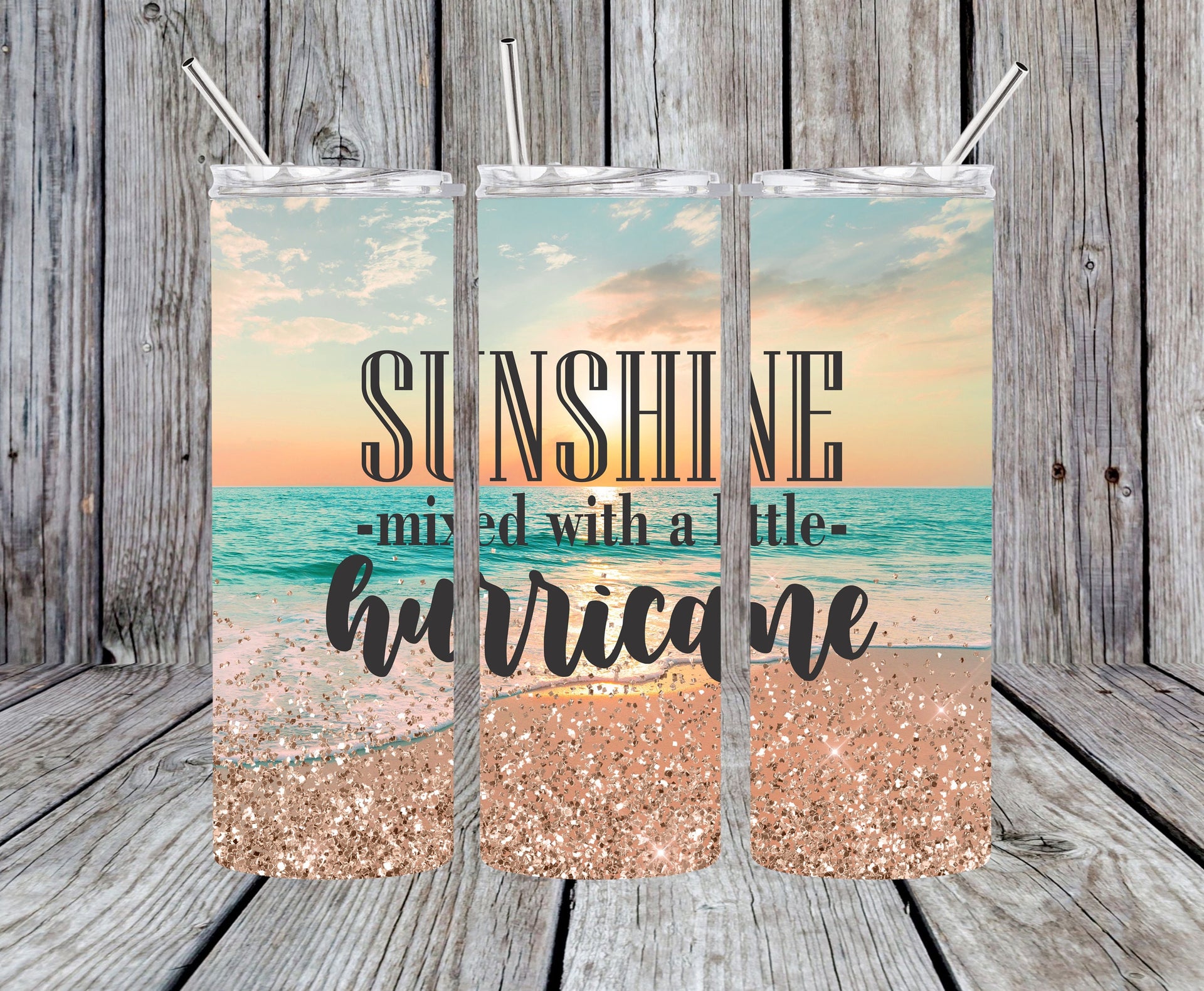 Beach Sunset Stainless Steel Tumbler