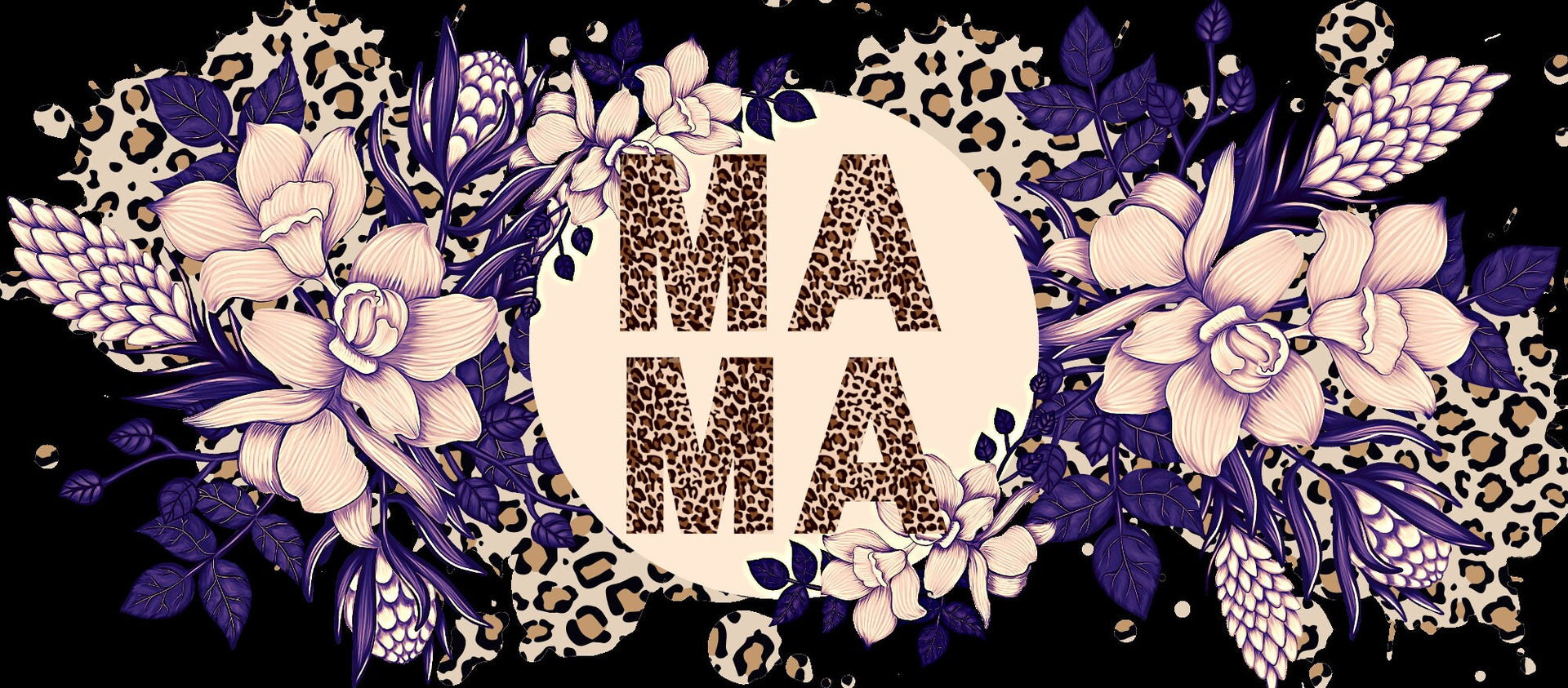 Mama Floral 16oz Glass tumbler or 11oz Coffee Mug