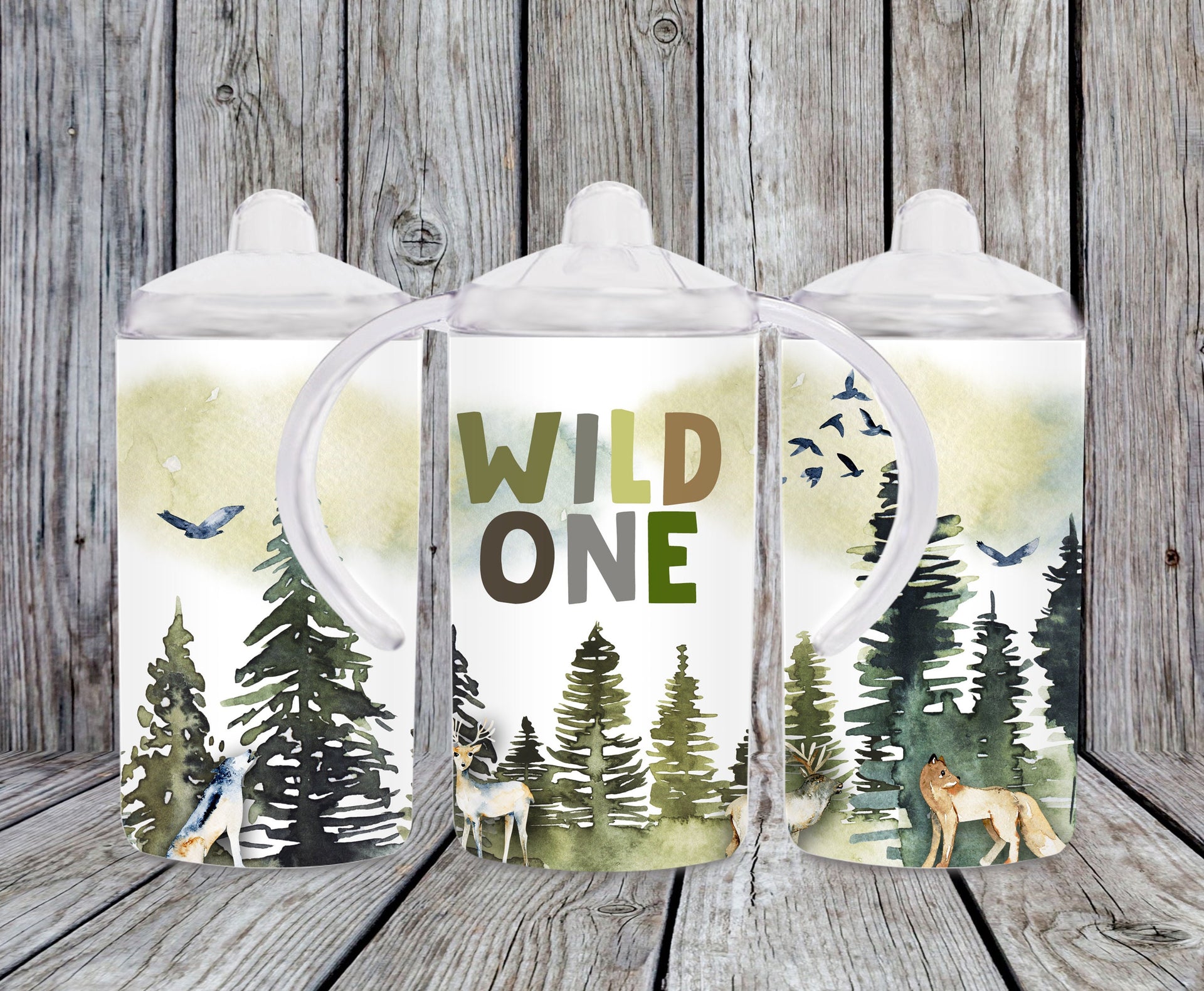 Kids Wild One 12oz Sippy Cup or 12oz flip top tumbler