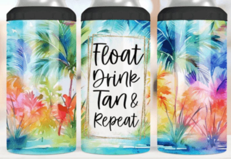 4 in 1 Can Cooler - Float, drink, tan, repeat