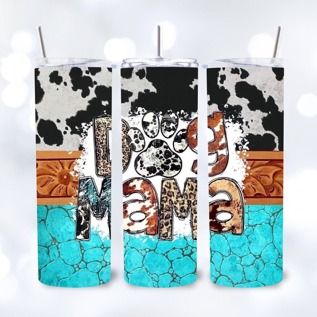 Dog Mama 20oz Tumbler or 22oz Water Bottle