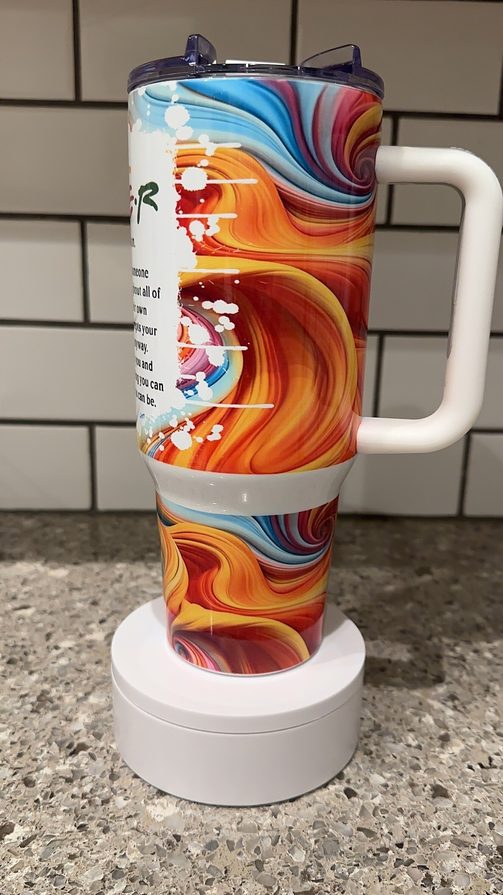 40oz Soul Sister Groovy Tie-dye Tumbler