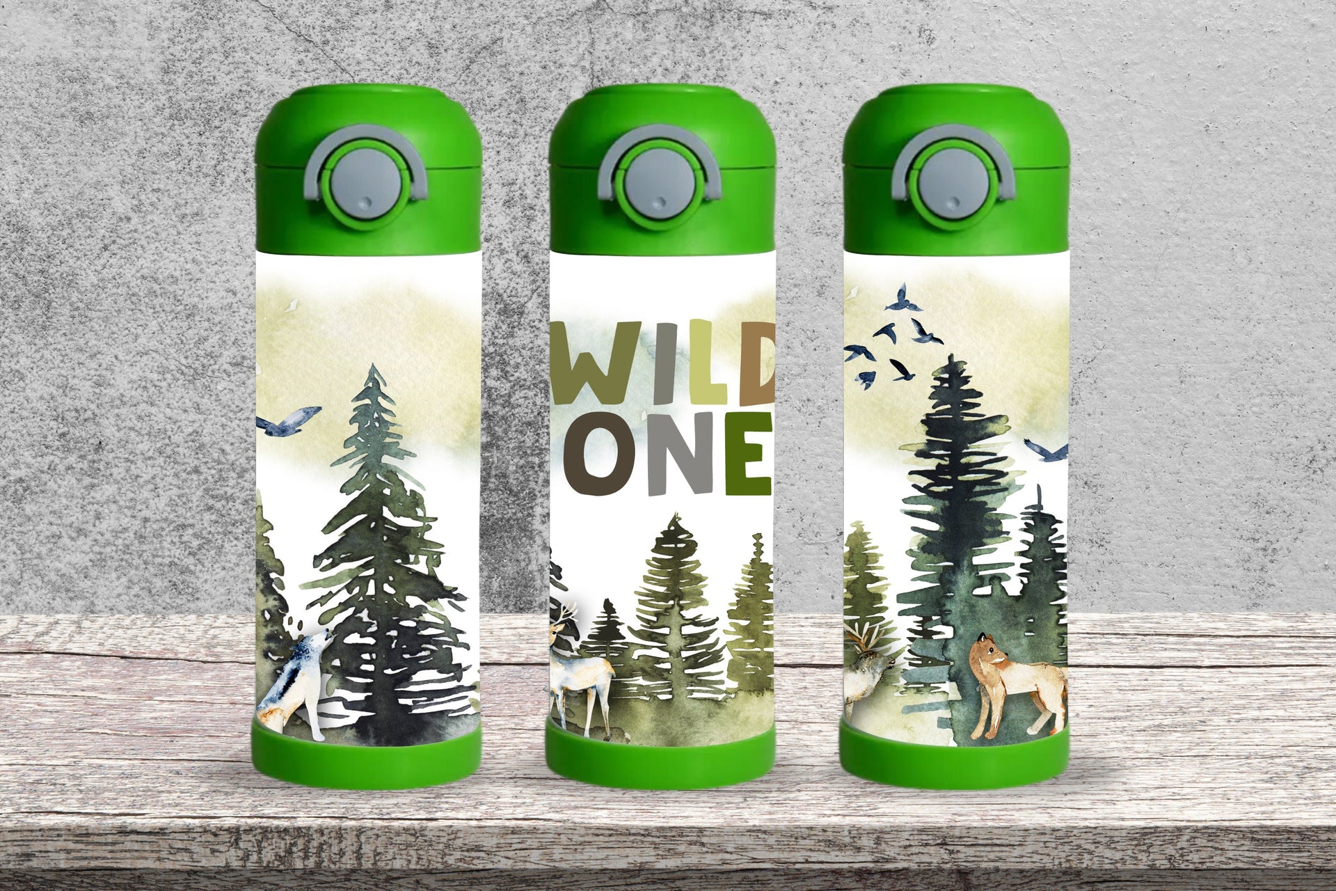 Kids Wild One 12oz Sippy Cup or 12oz flip top tumbler