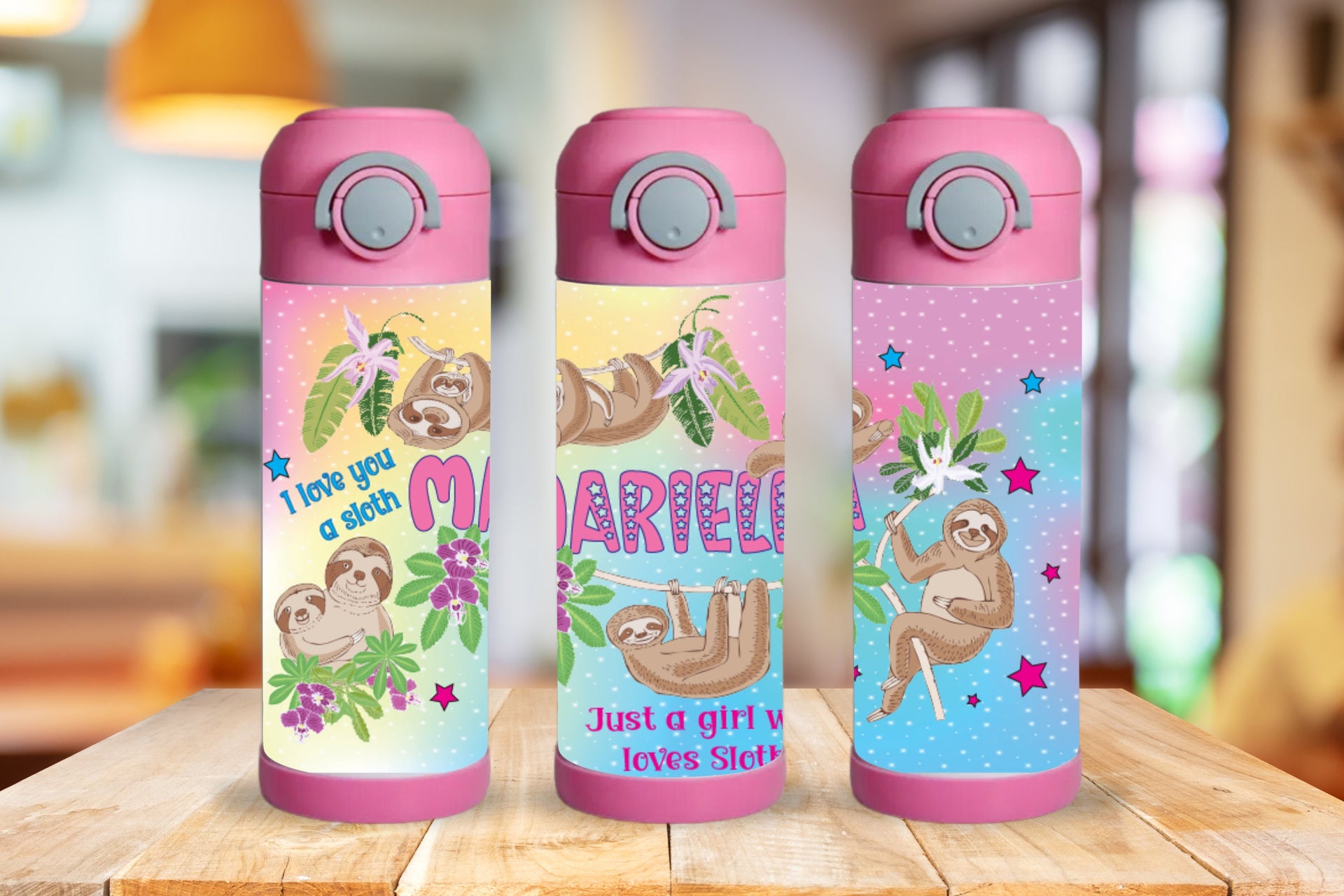 Kids 12oz Sloth Personalized tumbler