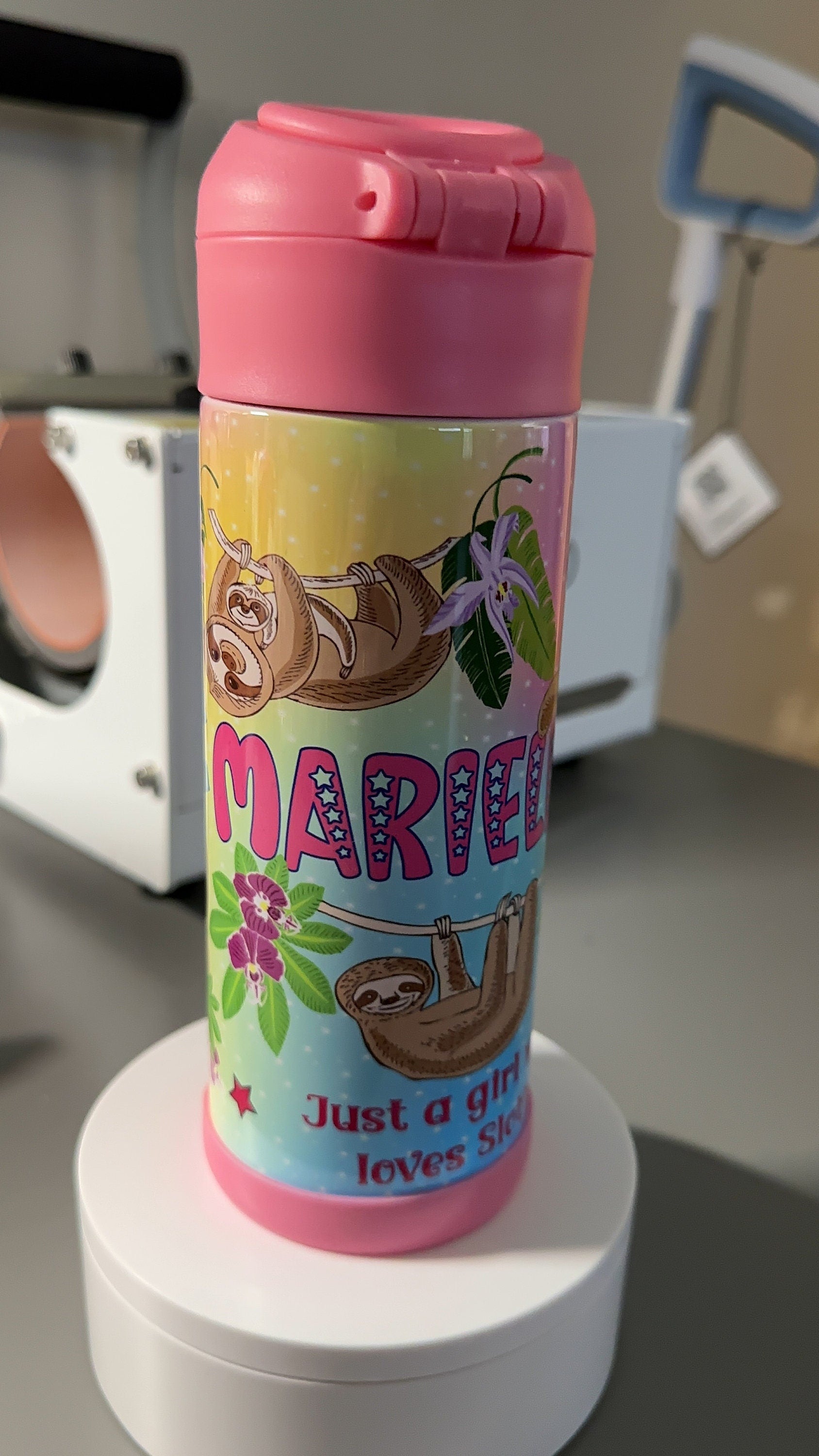 Kids 12oz Sloth Personalized tumbler