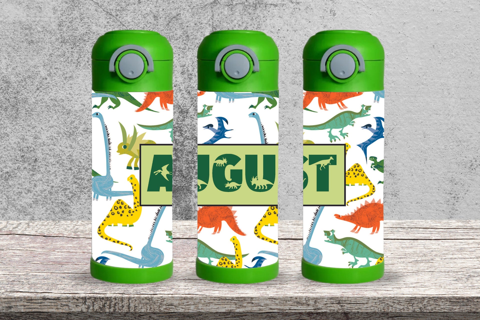 Kids 12oz personalized Dinosaur tumbler