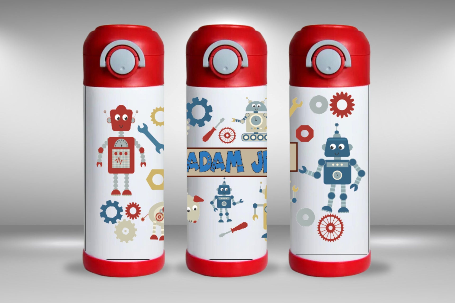Kids 12oz personalized Robot tumbler