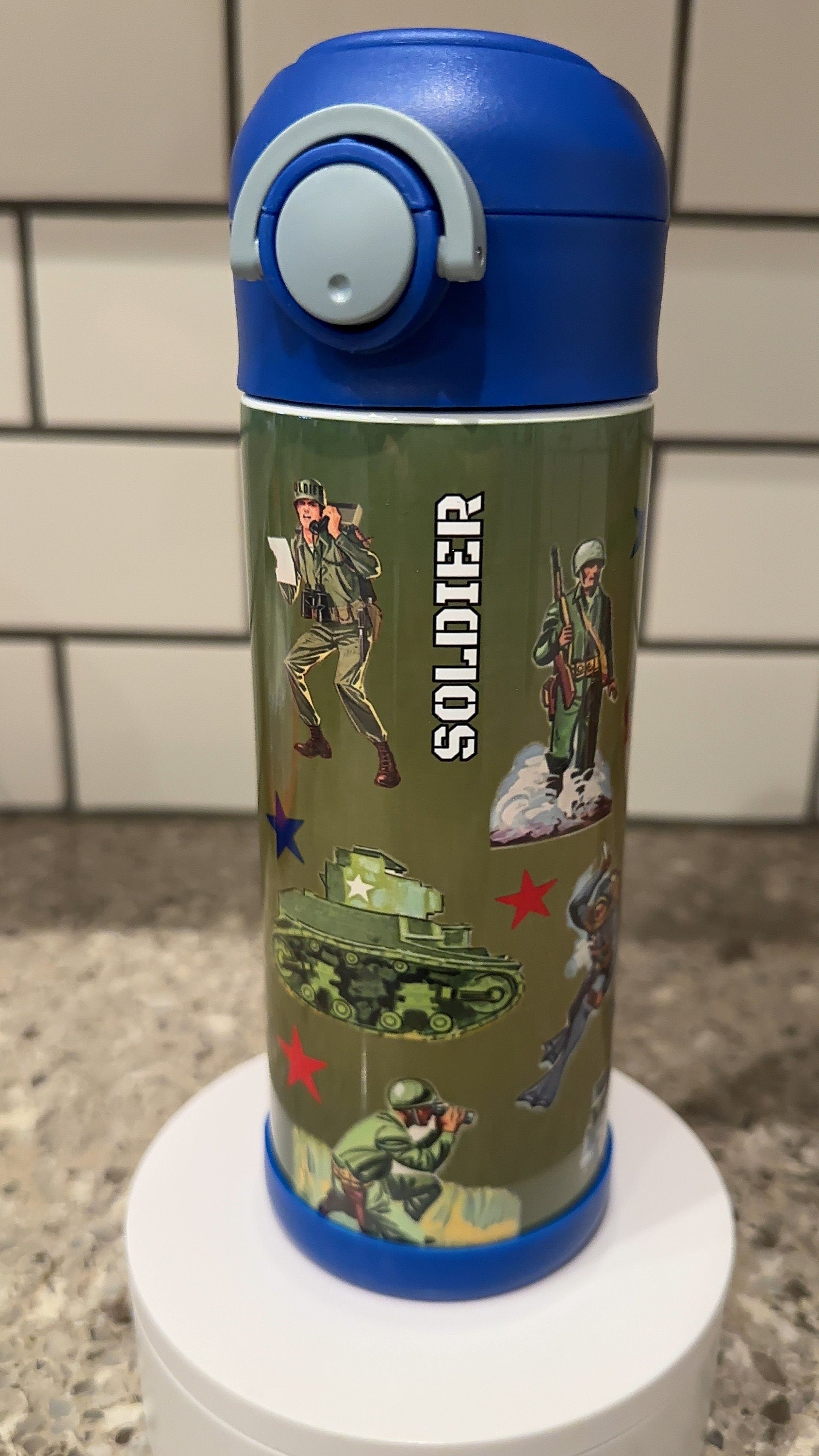 Personalizable Kids 12oz Sippy Cup or 12oz Flip Top Tumbler With your Image