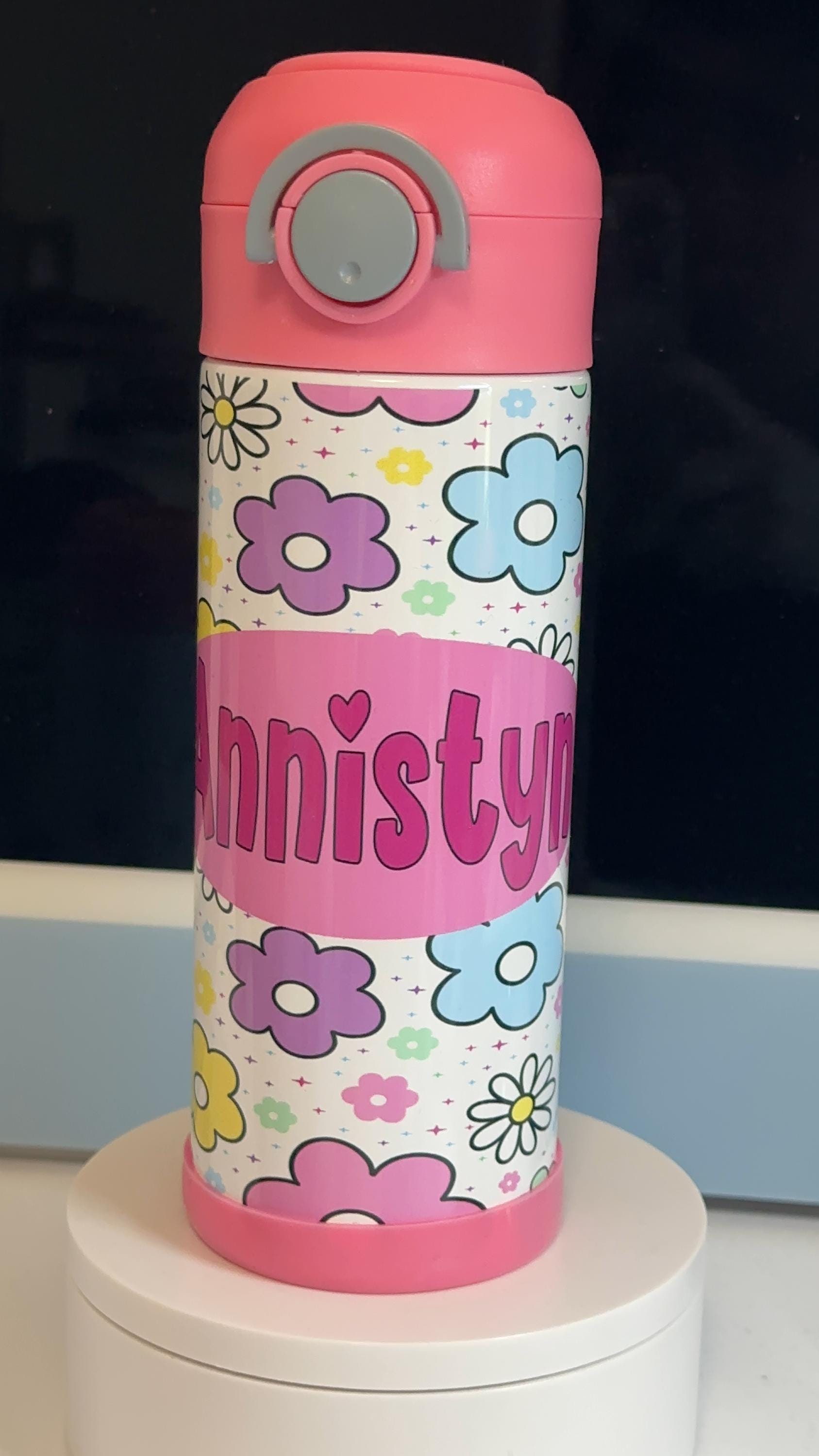 Kids 12oz Flower Theme Tumbler