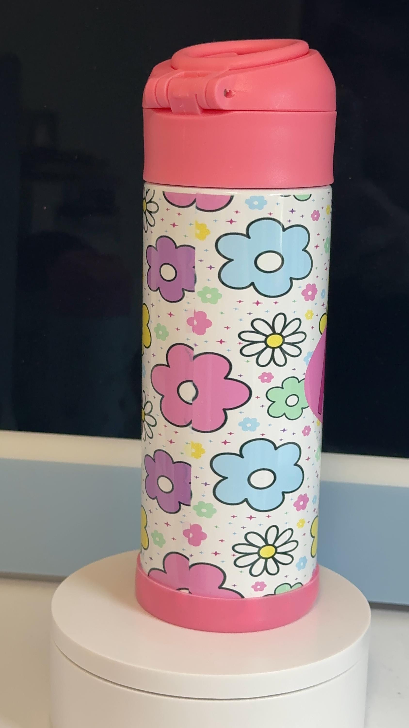 Kids 12oz Flower Theme Tumbler