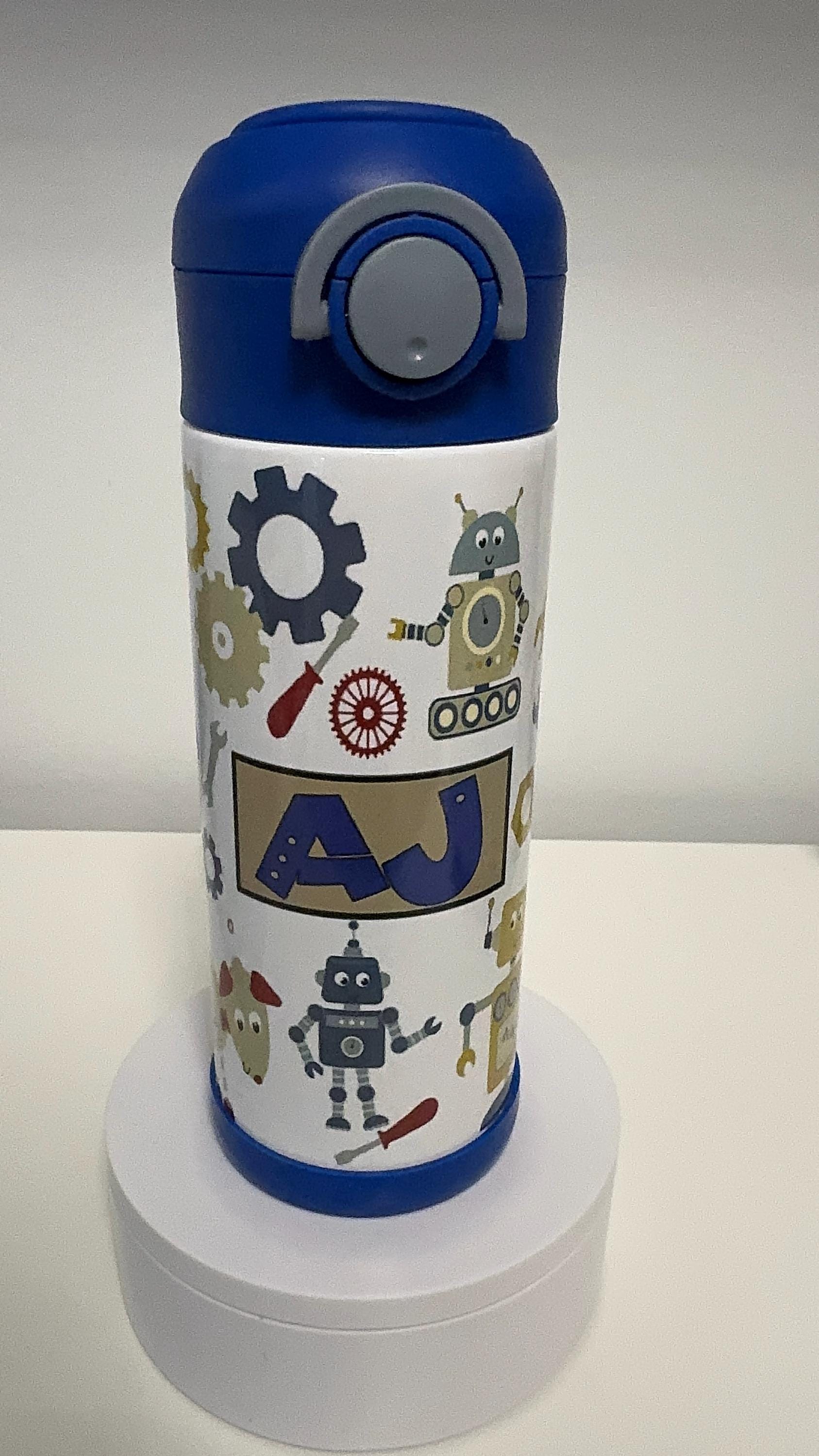 Kids 12oz personalized Robot tumbler