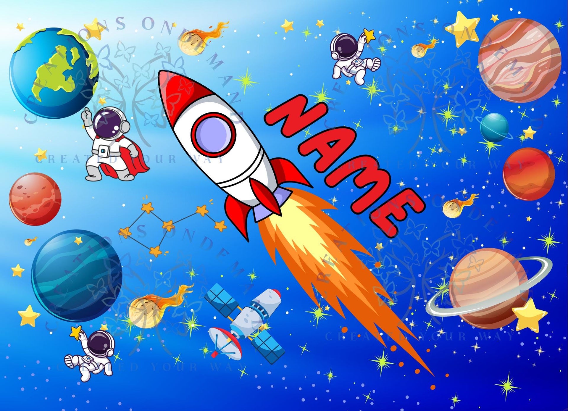 Kids 12oz Space/Planet Theme Tumbler